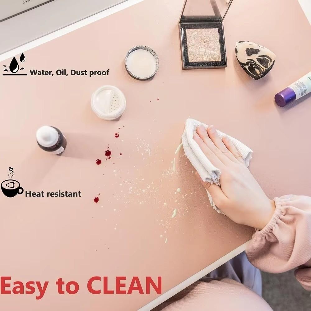 Waterproof Foldable Mouse Pad PU Leather Hand Rest Pad Dust-proof Writing Mat Gaming Desk