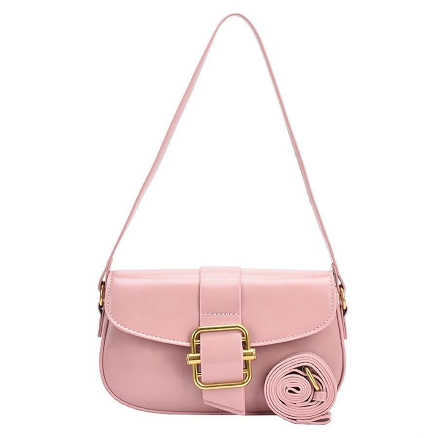 Trendy Small Pu Saddle Bag For Women 2023 Winter Street Style Shoulder Crossbody Bag
