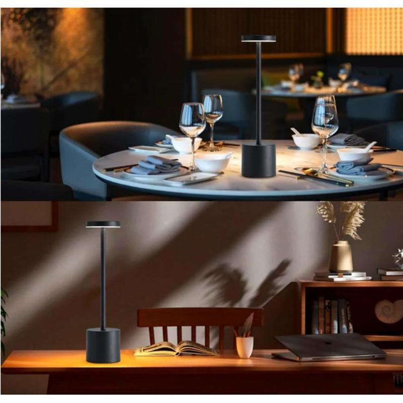 Portable LED Cordless Touch Table Lamps Rechargeable Desk Lamp 3Colors Adjustable Bedside Creative Ambient Light for Room Decor