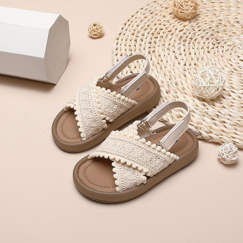 Girls' Casual Sandals New Arrival Summer Flat Shoes For Little Big Kids, Children's Beach Shoes For Girls