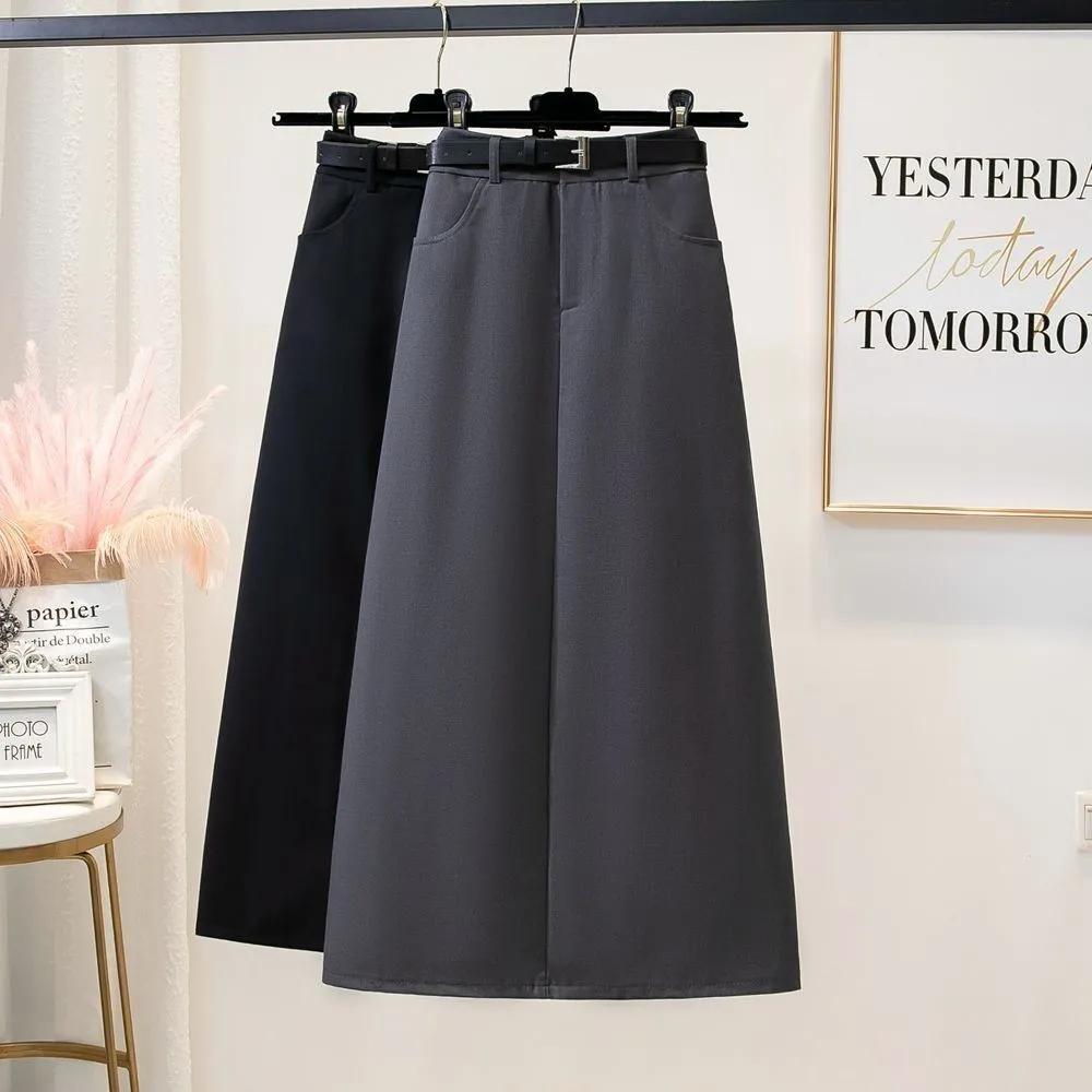 Damska spódnica midi o kroju slim z wysokim stanem w stylu retro - Wszechstronna spódnica do wiosennego garnituru