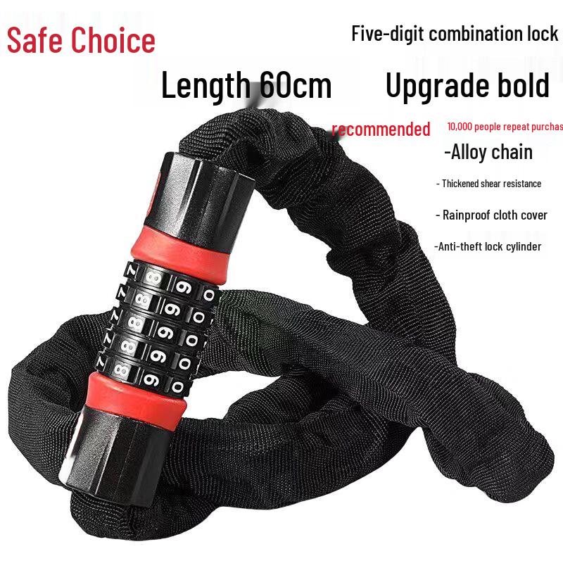 XPAY Portable Waterproof Anti-Rust Motorcycle Combination Lock