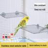 Parrot and Budgie Toys: Stainless Steel Stand, Net Platform, Ladder, and Cage Accessories