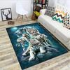 1Pc Tiger and Wolf Print Rug - home decoration Carpet For Living Room Bedroom Flooring Computer Chair Area Rug