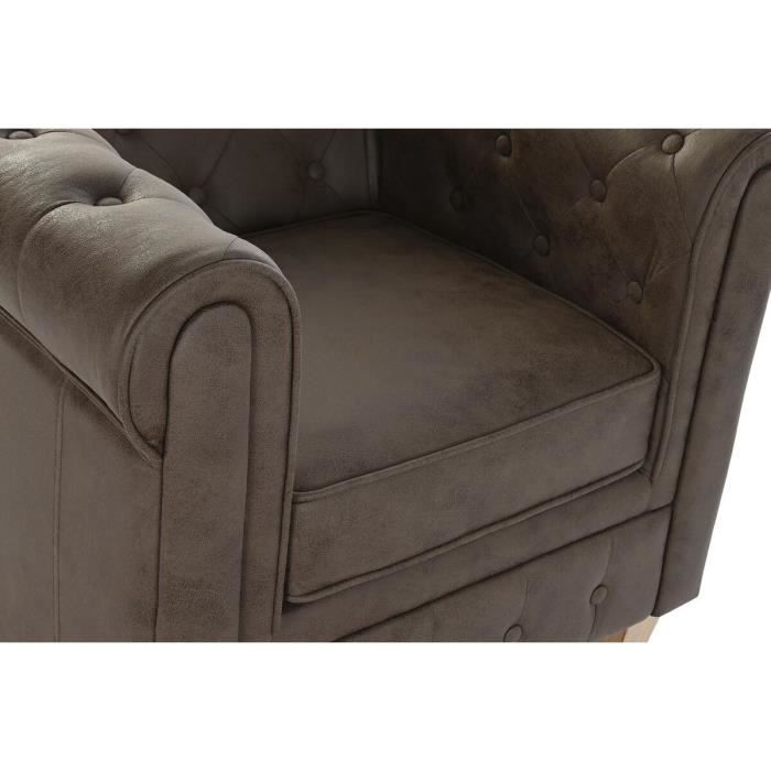 Fauteuil - Bois Brun Foncé - 80 x 80 x 70 cm - Vintage