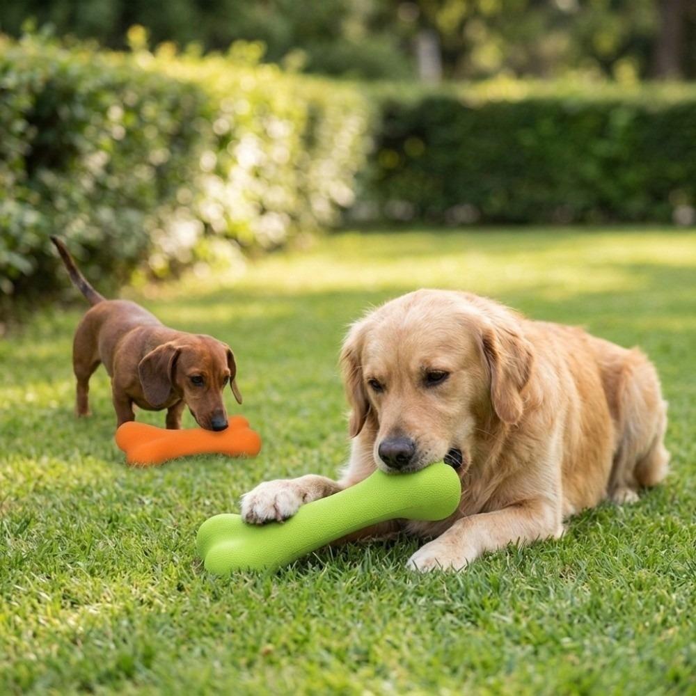 Wear Tough Bone Dog Toy Bone Shaped Snack Dispensing Toy Solo Boredom Release