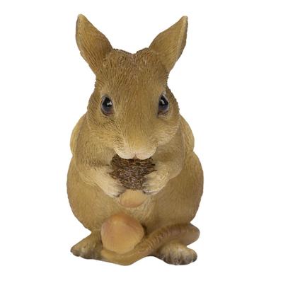 Ubia Mouse Grabbing an Acorn, 5 X 3 X 5.5 Cm, Figurine, Animal, Garden Decoration, Realistic, Cute Mouse, H24194