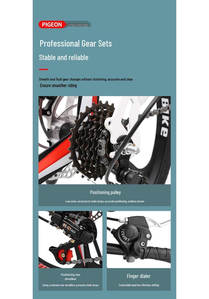 Flying Pigeon 20" Foldable Adult Variable-Speed Commuter Bicycle
