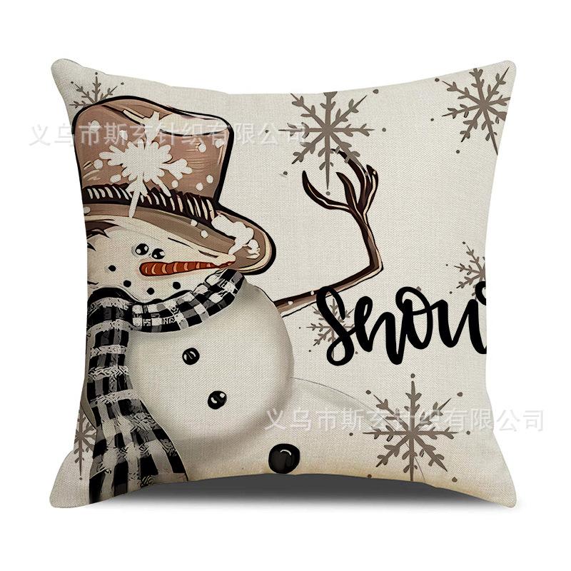 

Новая Рождественская наволочка Серая клетка Рождественская елка Лось Наволочка Домашнее украшение Наволочка 45X45cm (pillowcase only)