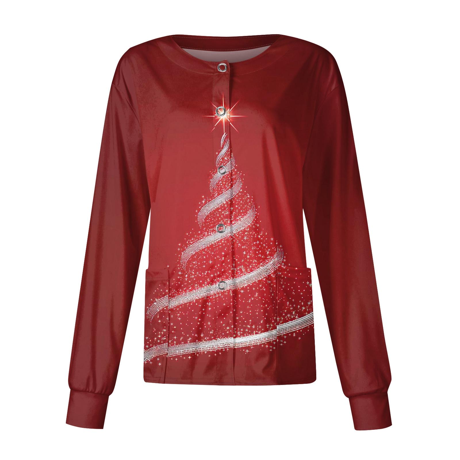 

Women Long Sleeve Pocket Working Stand-up Collar Solid Color Single-breasted Protective Overalls Cardigan Jacket Top S киноварь