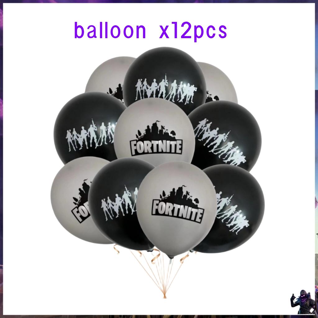 Shooting Game Fortnition Birthday Party Decoration Plate Cup Cartoon Alpaca Llama Foil Globos Baby Shower Kids Party Supplies