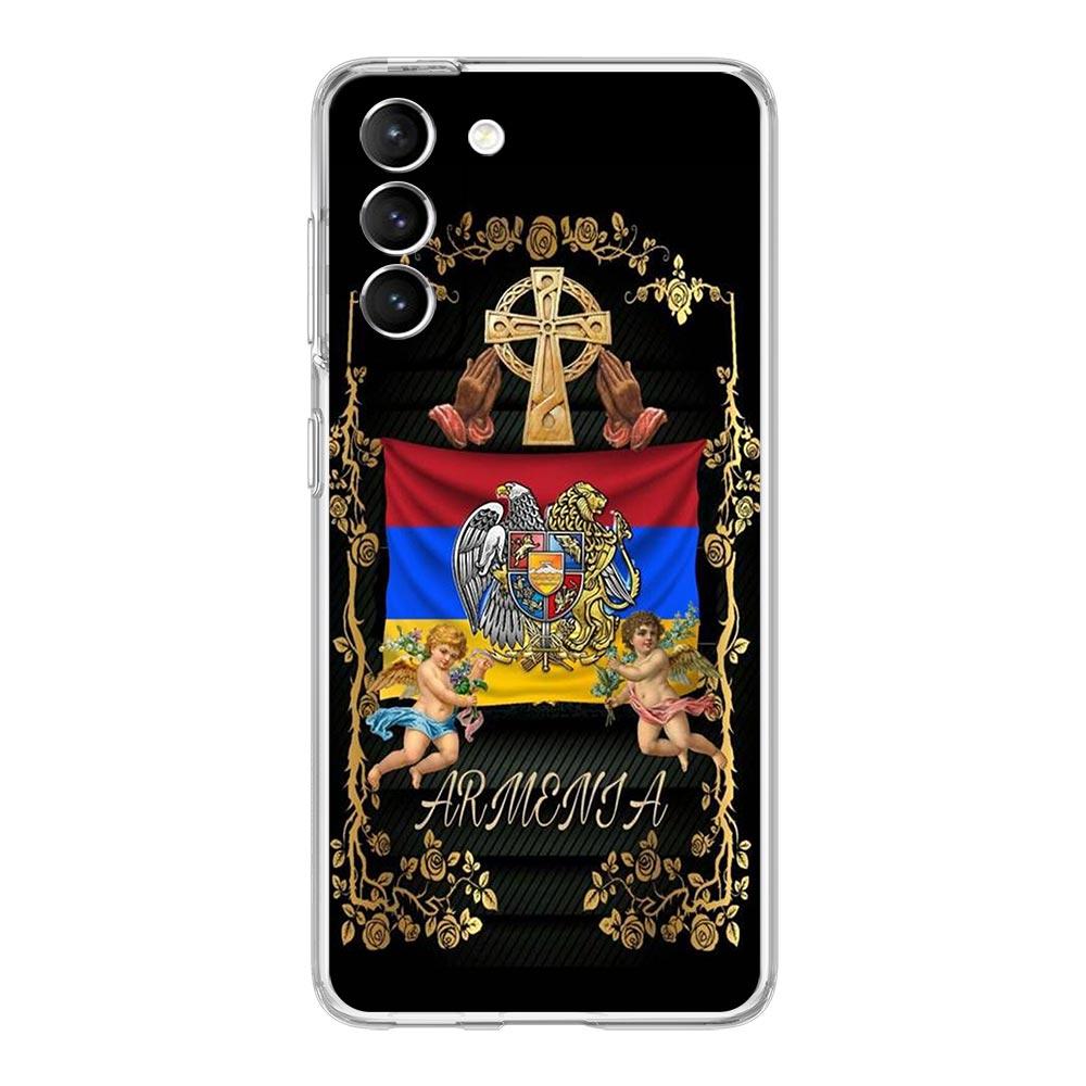 Armenia Armenian Flag Clear Silicone Phone Case For Samsung Galaxy S23 S22 5G S20 Ultra S21 FE 5G S10E S9 S8 S10 Plus Soft Cover