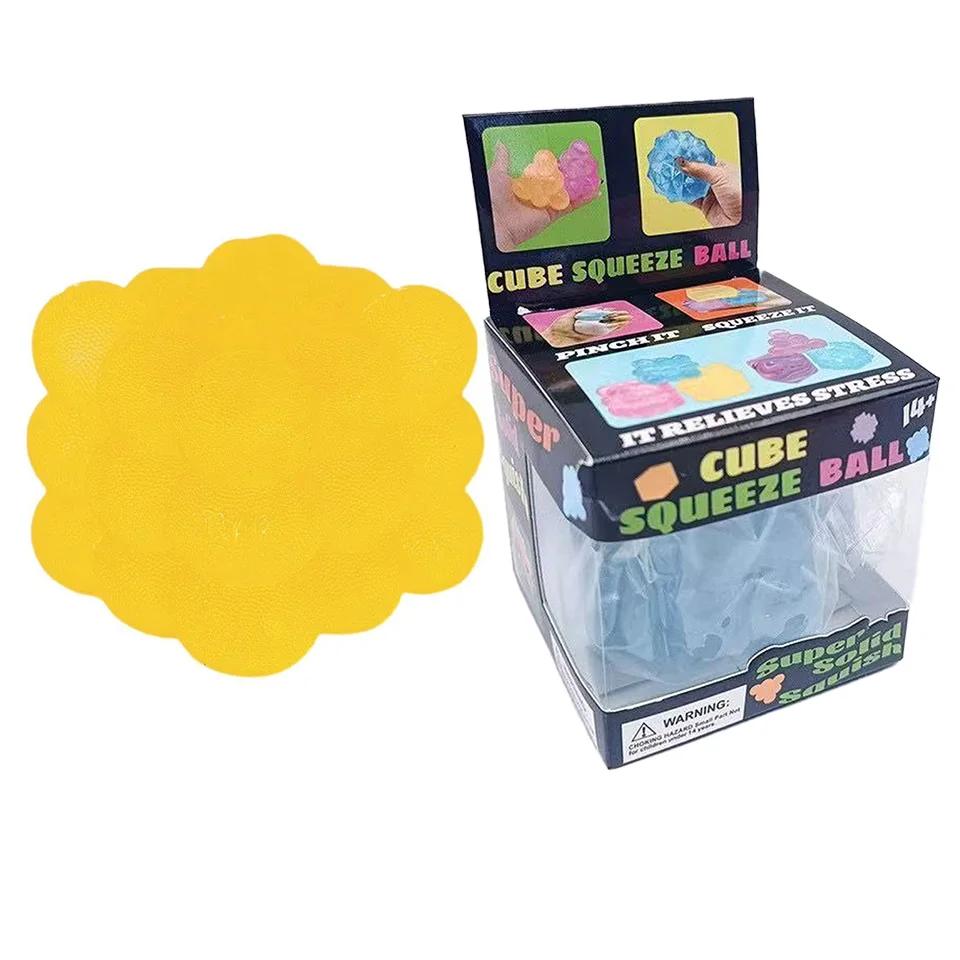1Pc New three-dimensional candy kneading music adult Stress Relief Squeeze sensory Toy Decompression Simulation Cube Party Gifts