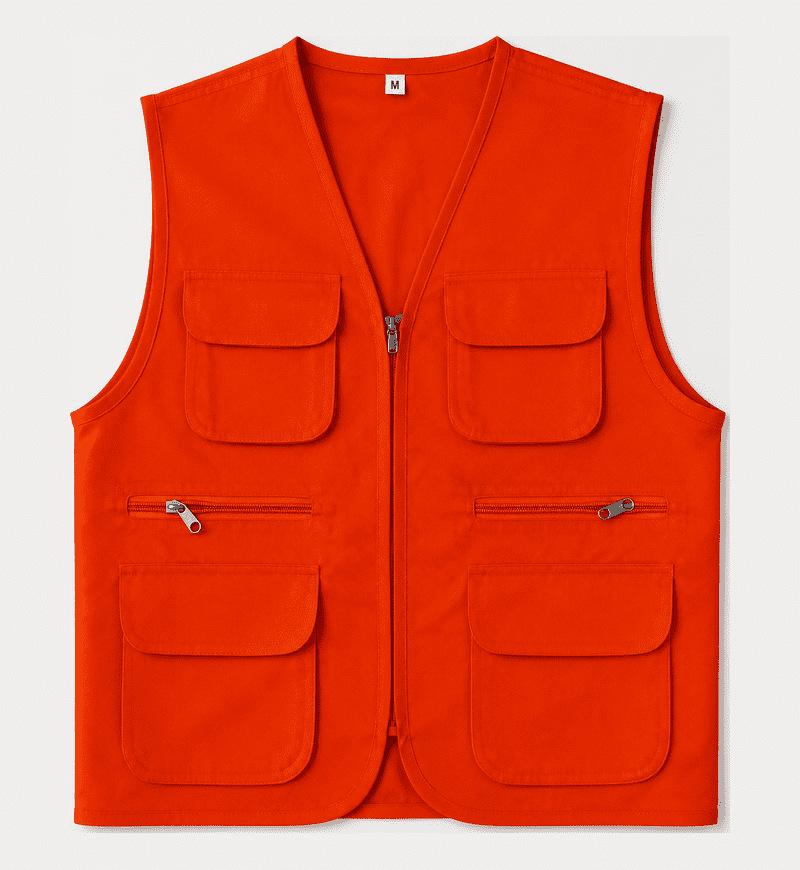 Custom Logo Multi-Pocket Volunteer Vest for Community and Photography Events