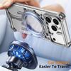 Glacier Series for iPhone 17 Pro Max Bumper Case Rotating Kickstand Metal Phone Cover Compatible with MagSafe