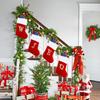 20 Inches Monogram Christmas Stockings with Letters, Large Super Soft Christmas Stockings Red Velvet with White Super Soft Plush Cuff for Christmas