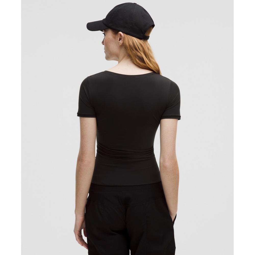 Lullulemon Wondermost Ultra Soft Nulu Scoop Neck T-Shirt Blk
