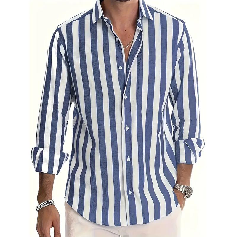 

Весенне-осенняя мужская рубашка с длинным рукавом на пуговицах, 3D цифровая печать для повседневного досуга и модного дизайна XL