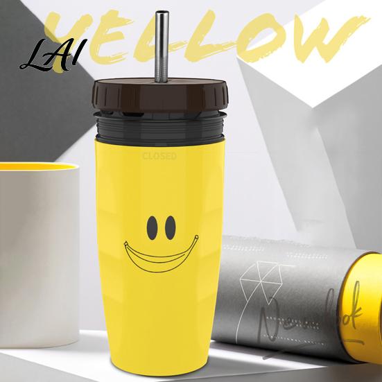 Twist Cup with Straw Portable Twizz Leak-Proof Travel Mug Dual-layer Insulated Scald-proof