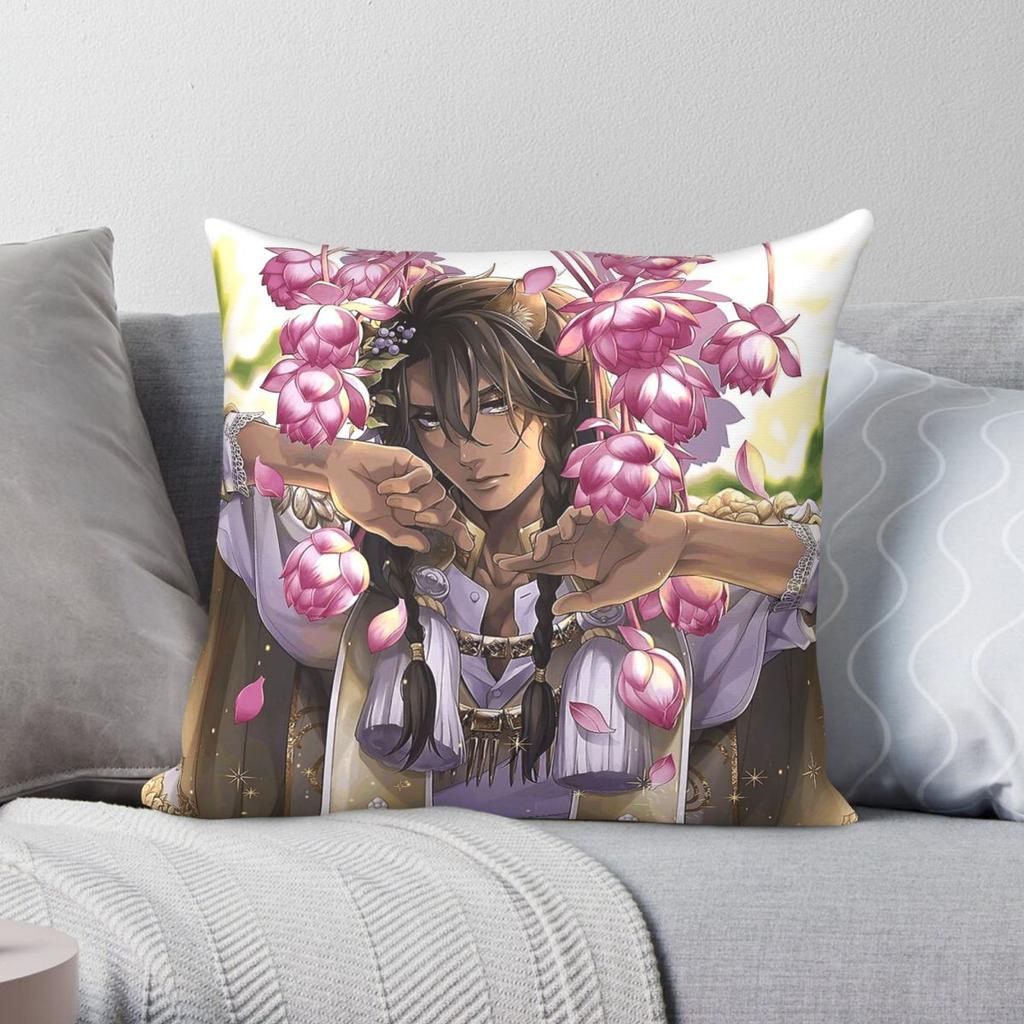 Leona Kingscholar Twisted Wonderland Square Pillowcase Polyester Linen Velvet Creative Throw Pillow Case Room Cushion Cover