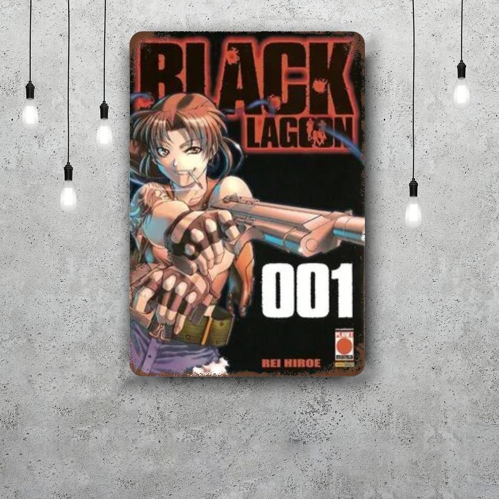 revy black lagoon Funny Bar Metal Sign Retro Plaque Sign Alcohol Drinker Pub Club Man Cave Kitchen Wall Decoration