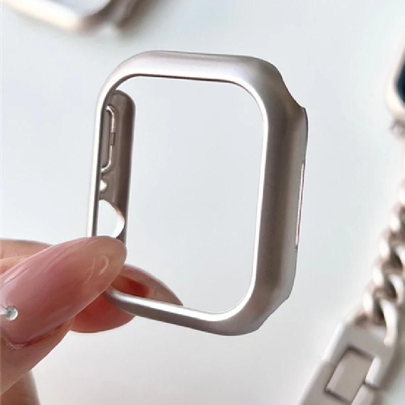 Starlight Bumper Hard Case+Glass For Apple Watch 11 10 42 46mm 9 8 7 41mm 45 Ultra 3 2 1 49mm Film Cover For iwatch 6 SE 40 44mm