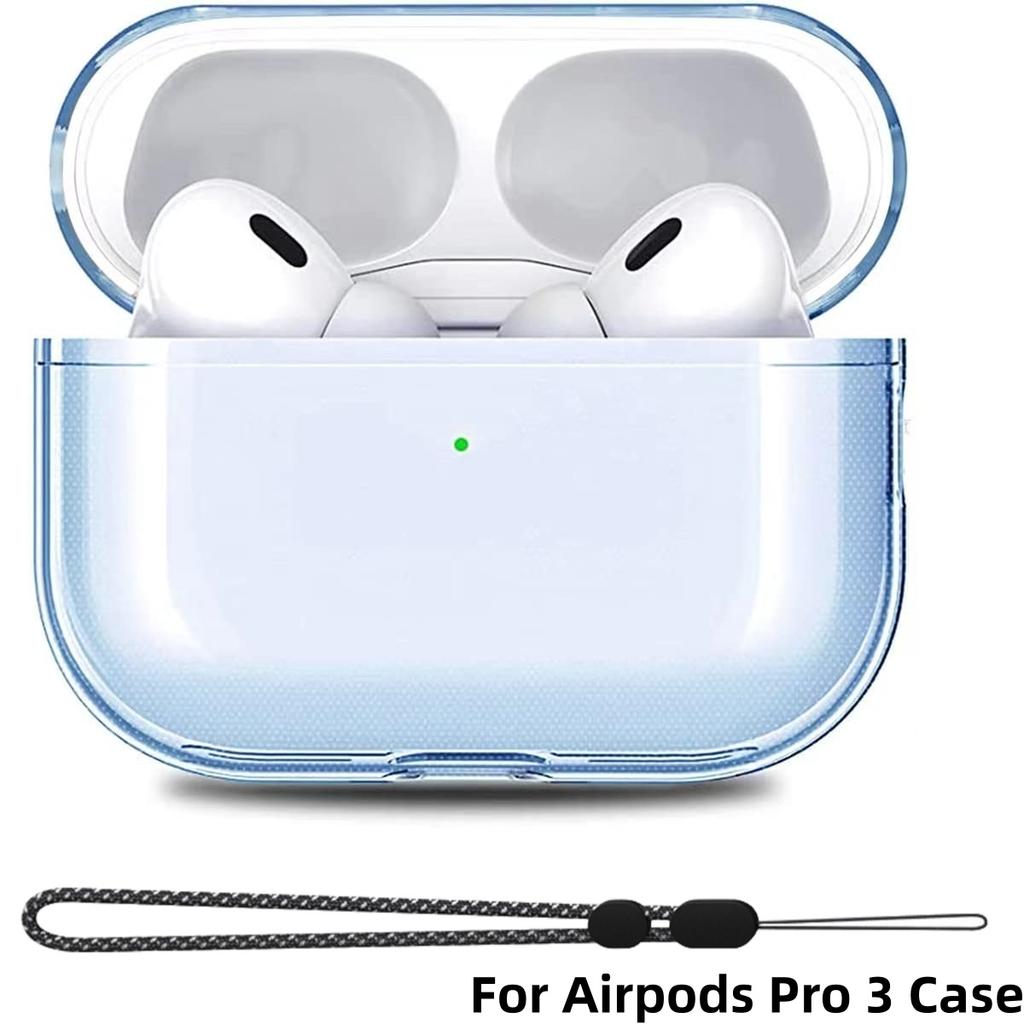 For AirPods Pro 3rd Generation Case 2025 Soft TPU with Ring Keychain &Cleaner Kit Accessories Protecitve Cover For AirPods Pro 3