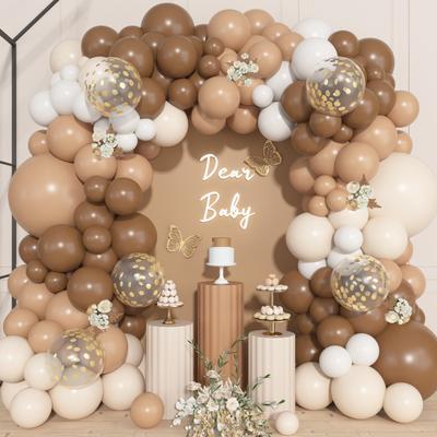 Dark Skin Sand White Balloon Garland Arch Kit Birthday Party Decor Kids BabyShower Wedding Birthday Party Supplies Latex Balloon