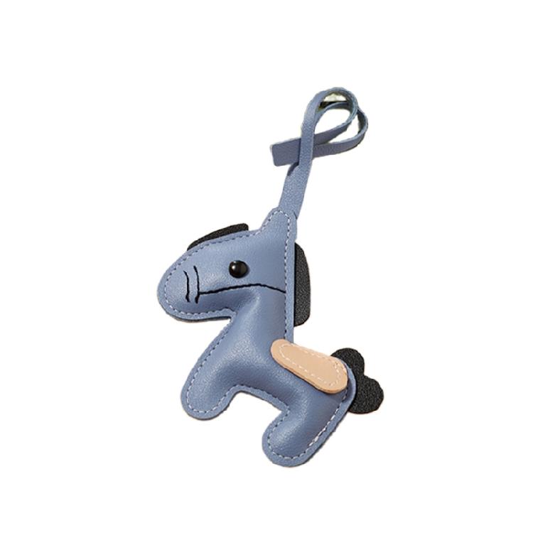 

Artistic Horse Accent PU Keychain Accessory Wear Resistant Practical Key Organiser Charm with Delicate Craftsmanship синій