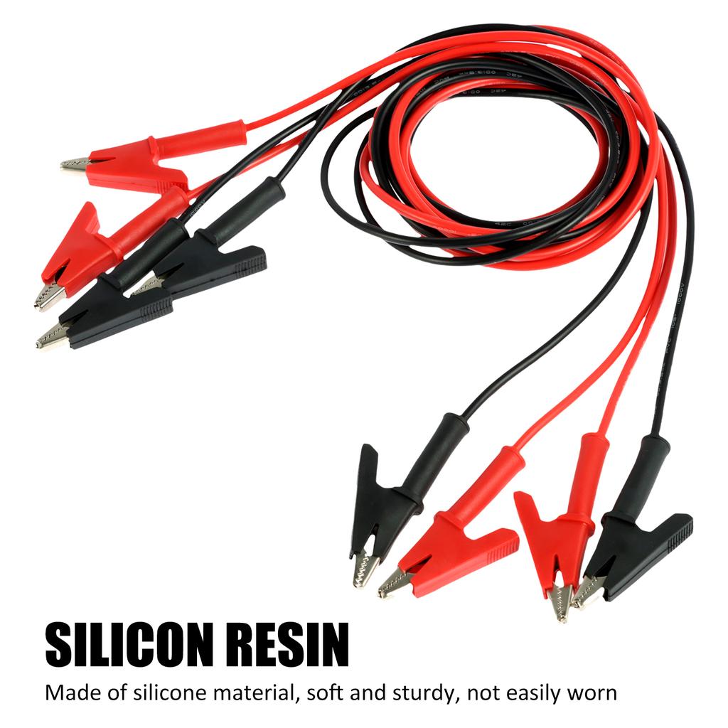 16Pcs Alligator Clip Electrical Test Wires Set 1m/3.3FT 14 Gauge Jumper Wires Kit Dual Probe Multimeter Measure Tool