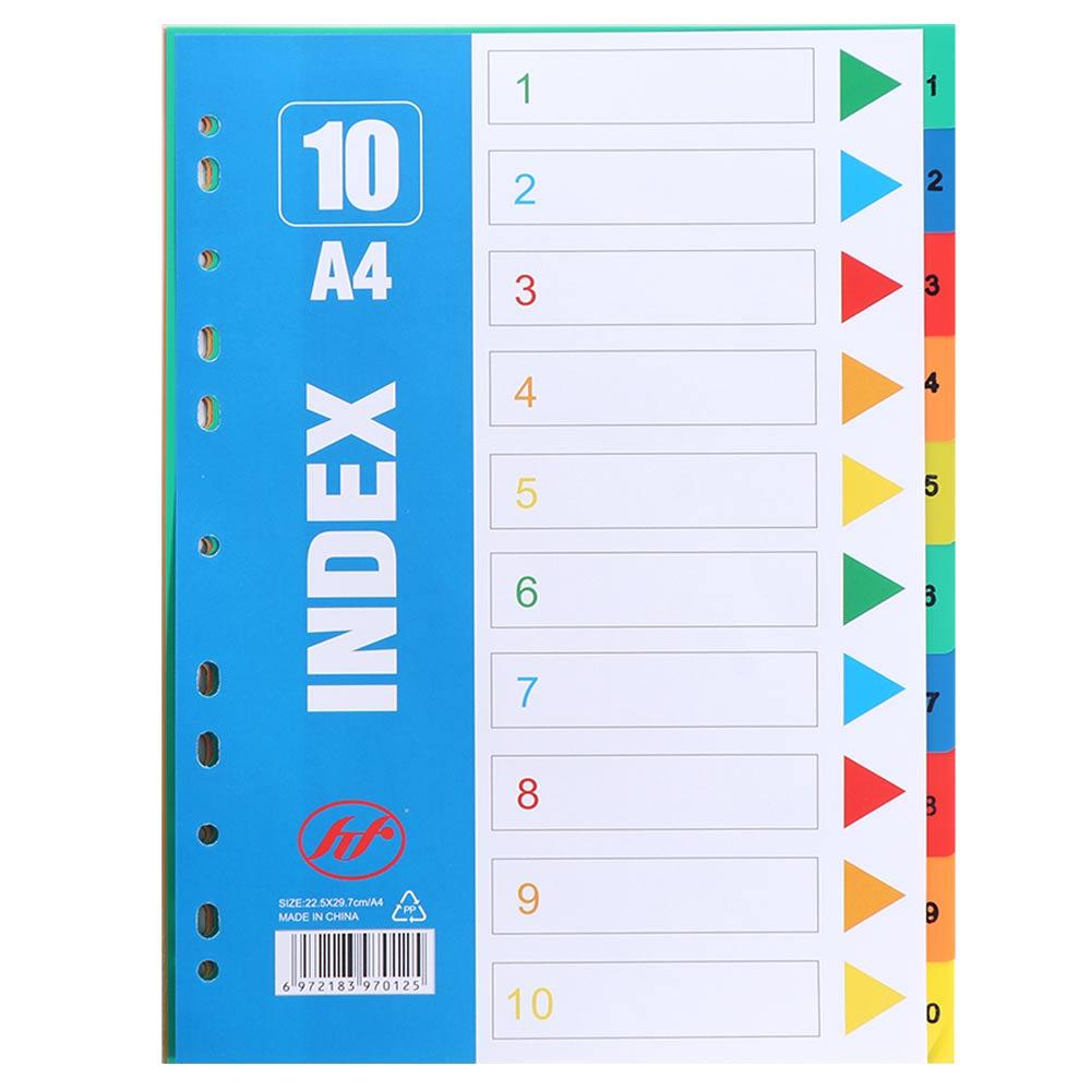 A4 5/10/12/20/31 Seiten Farbiger PP Ordner Zahlen Register Trennblatt 11 Löcher Archivdateien Farbe Notizbuch Bürobedarf