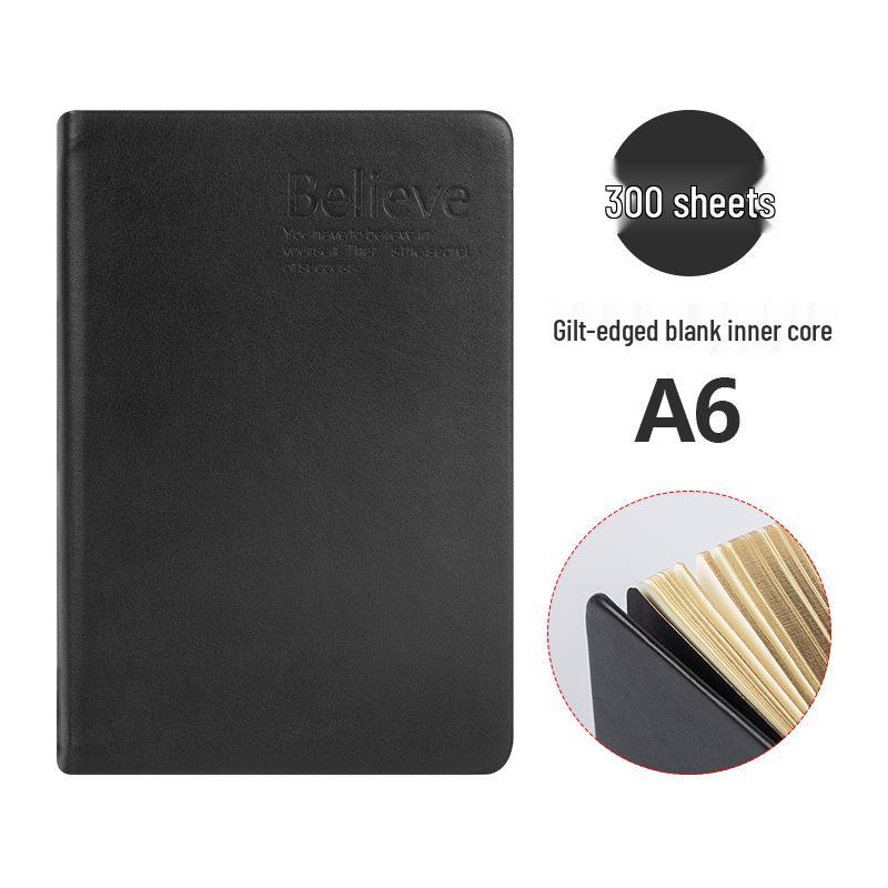 Bloc de schițe din piele europeană: Jurnal în stil retro cu pagini groase și design ștanțat