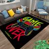 Gaming Pattern Carpet with "Game Over" Controller Design, Black Style Suitable for use as an anti-slip for living room bedroom sofas