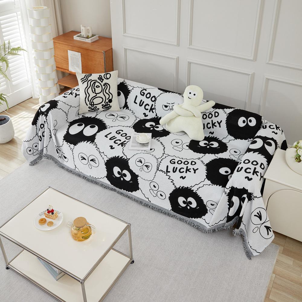 INS простой мультяшный диван-полотенце синель — фото 3