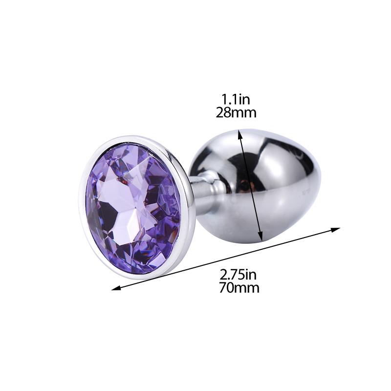 Metal Anal Plug Sex Toys Adult Anal Expansion Training Masturbation Woman/Man Ass Round Crystal Jewelry Butt Plug SM Adult