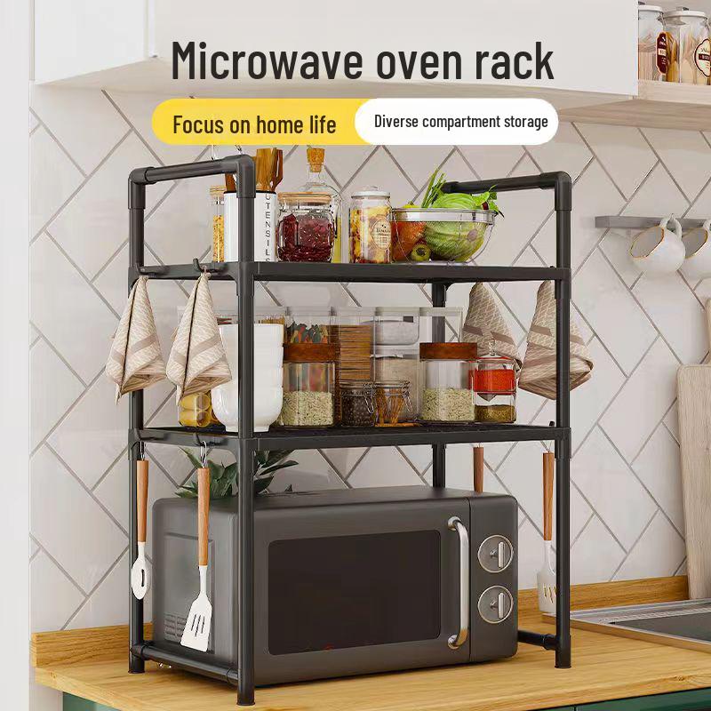 Mehrschichtiges Küchenregal für die Arbeitsplatte zur Aufbewahrung von Mikrowelle und Backofen