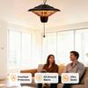 1500W Hanging Patio Heater for Outdoor,Ceiling Mounted Heaters for Balcony, 3s Fast Heating Infrared Heater for Gazebo, Living Room, and Courtyard