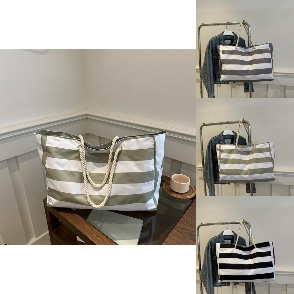 Trendy Korean Style Canvas Tote Bag In Black Grey Or Green For Shopping