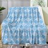 Blue Pattern Throw Soft Flannel AC Blanket Lightweight Summer Nap Throw Cozy  Blanket for Sofa Bed Travel Home