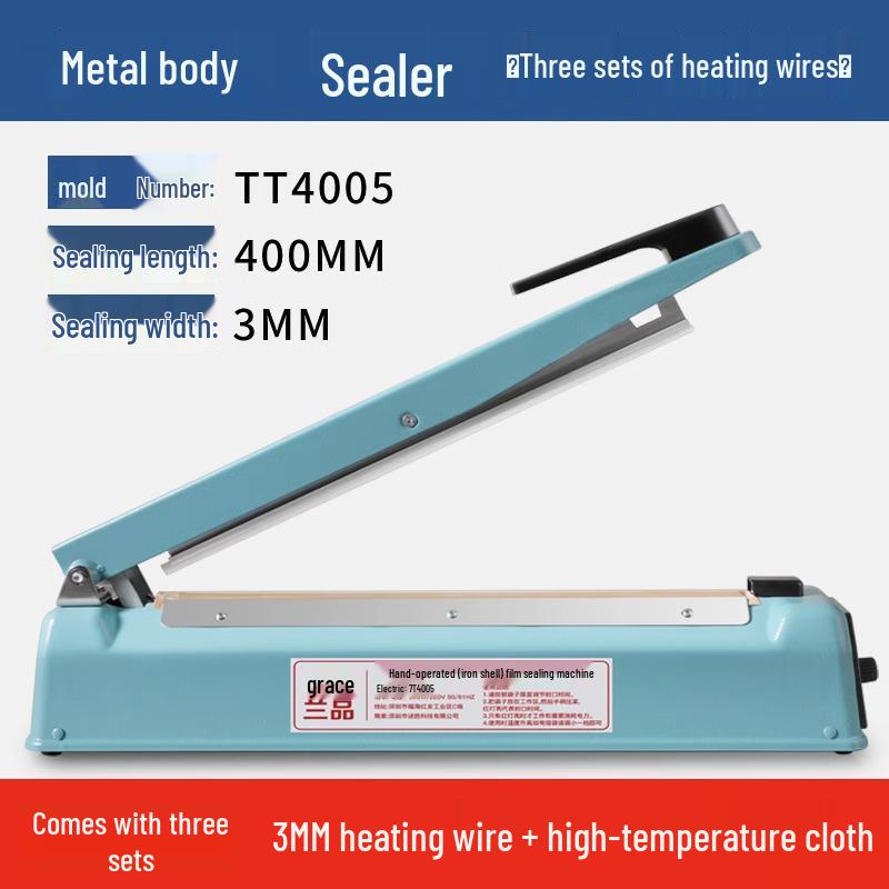 Compact Manual Heat Sealer for Mooncake, Tea, Kraft Paper, and Flat Plastic Bags