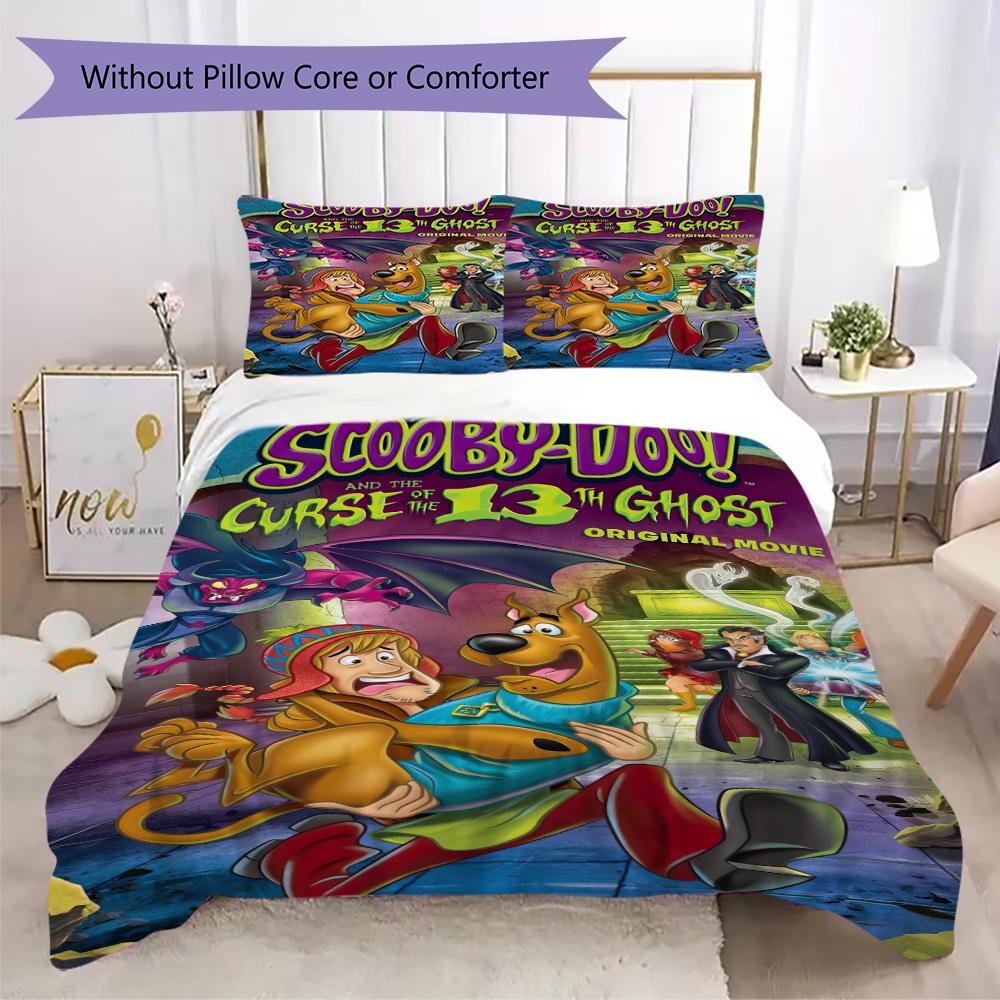 Halloween fantasy comedy adventure cartoon movie Scooby-Doo provides comfortable bedding covers and pillowcases for home use (without core) K12