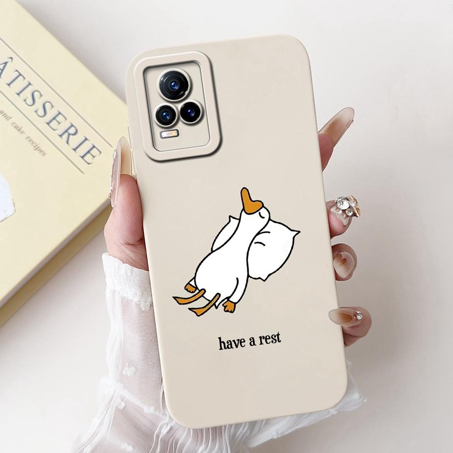 For Vivo V21e 4G Case V2061 Cute Funny Cartoon Cover 6.44'' Phone Case For Vivo V21 V2066 V2108 VivoV21 E V21e Soft Fundas Coque