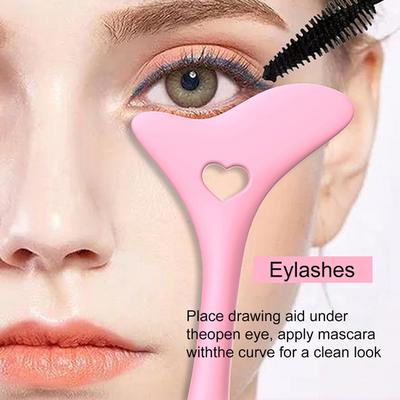 Eyeliner Aid Stencil Quick Multifunctional Effect Time-saving Wide Application Ergonomic Handle Makeup Tool Multi-angle Silicone