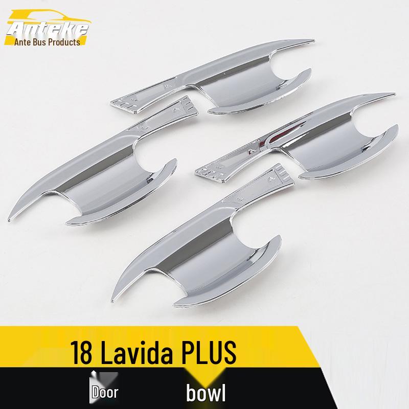 Door Bowl Bright Pieces & Protective Film Set for 18 Lavida Models - Scratch & Wear Resistant Decorative Stickers