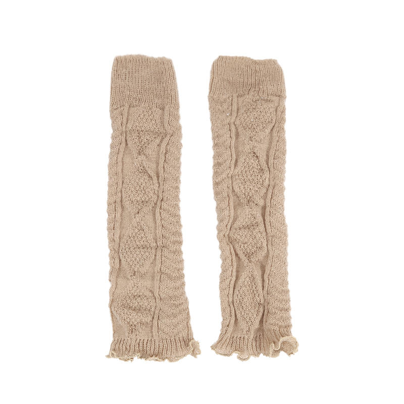 Damen Beinstulpen Lolita Lange Socken Gestrickte Fußabdeckung Armstulpe Herbst Winter Häkeln Haufen Socke Stiefelbündchen