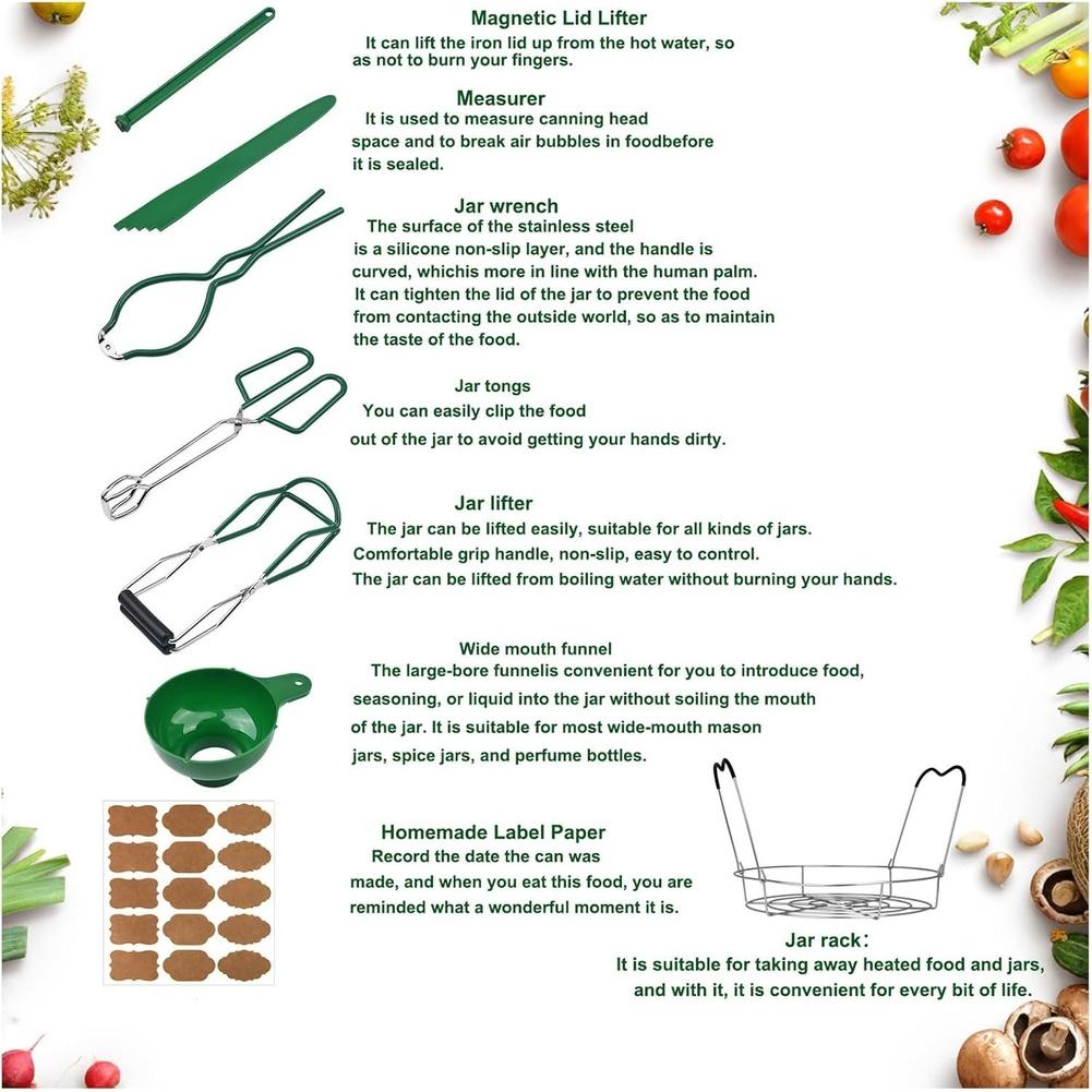 1 Set Kitchen Set 4.8*2.8cm Multifunctional Kitchen Utensil Kits Non-Slip Jar Lifter Canning Tools Kitchens Specialty  Tools
