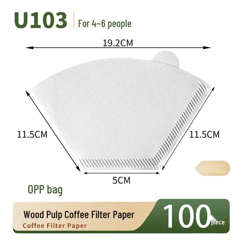 Large Fan-Shaped Drip Coffee Filters