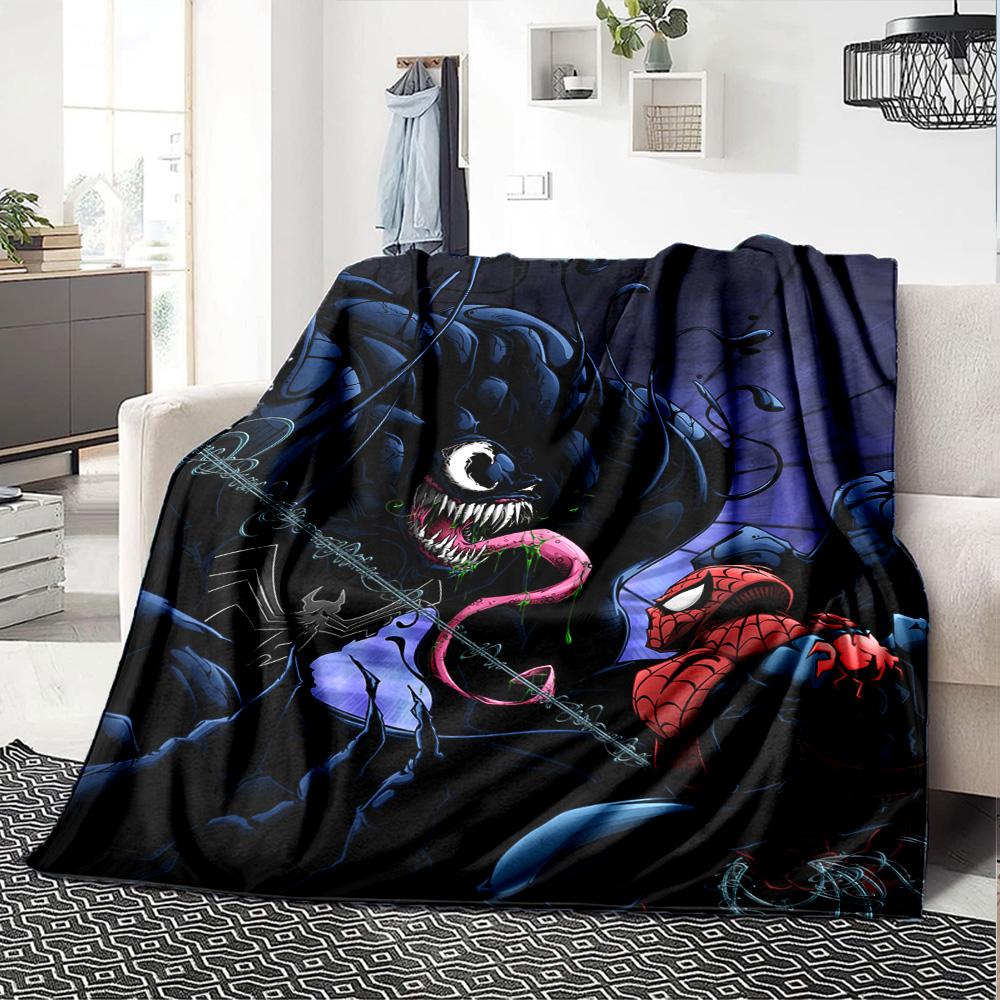 1pc Venom Sinister Beast Flannel Blanket for Super Soft Cute Comfort Blanket for Travel Bedding Couch Sofa Blanket Y82522