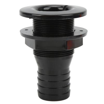 Multi-size Boat Through Hull Connector Black White Thru Hull Fitting ABS Plastic Straight Through Drain Outlet Boats