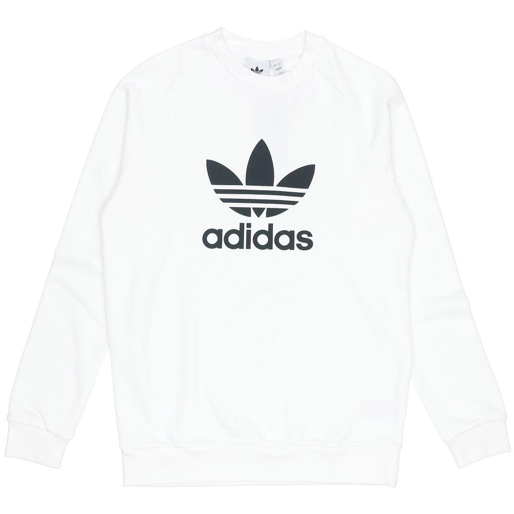 Adidas Originals Trefoil Crew Neck Sweatshirt Men Tops White DV1544